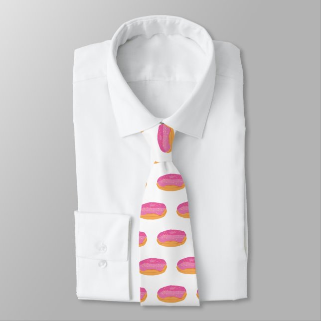 Cravate Les beignets roses (Attaché)