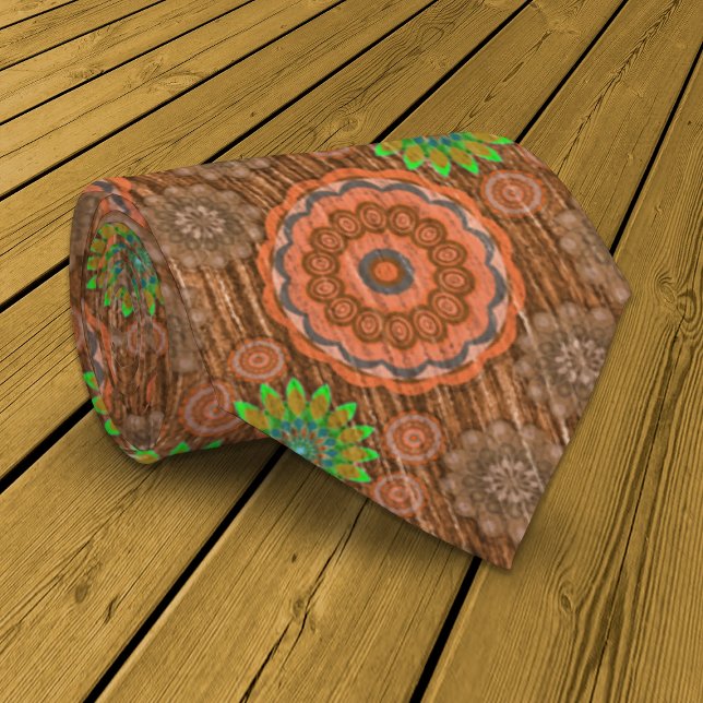 Cravate Les fibres de dispersion pluvieuse orangée texturé (Créateur téléchargé)