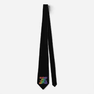 Cravate Les mecs goûtent mieux Gay pride arc-en-ciel LGBTQ