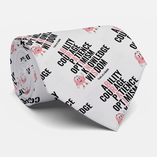 Cravate Les traits d'un génie (Roulé)