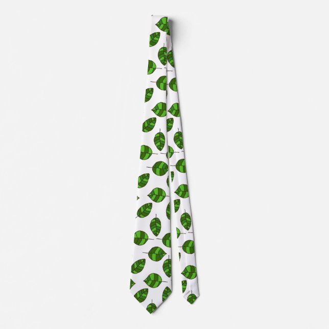 Cravate L'été laisse à feuille verte réglable le motif (Devant)