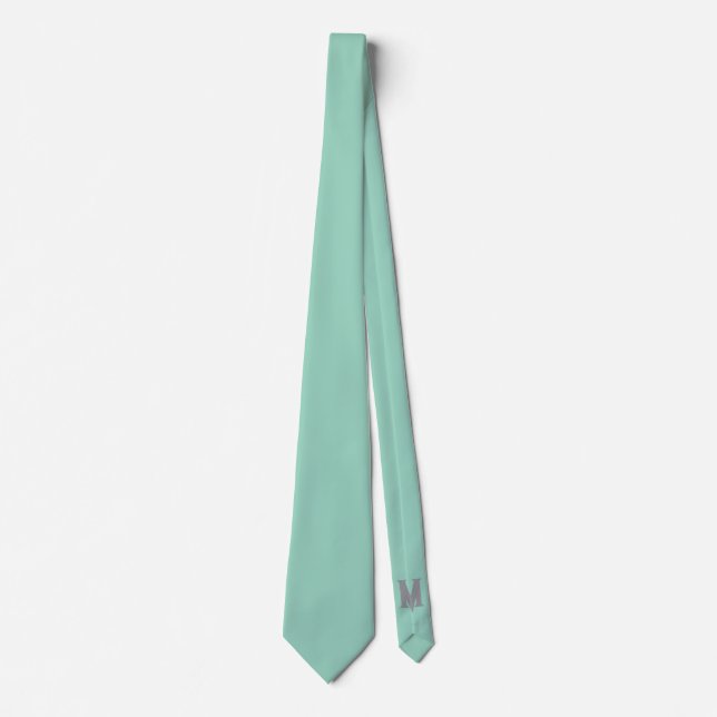 Cravate Lettre personnalisée M Lumière Couleur turquoise É (Devant)