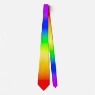 Cravate LGBT Rainbow Pride Ombre Gradient Stripes