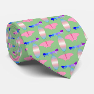 Cravate LGBTQIA Transgenre Fierté Caterpillar to Butfly