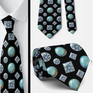 Cravate L'Homme Luxe Nœud Papillon Diamant Opale