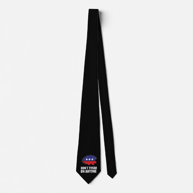Cravate Libertarian Porcupine logo Don't Tread on Anyone (Devant)