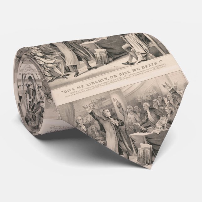 Cravate Liberté de Patrick Henry ou illustration de la (Roulé)