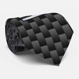 Cravate Libra Zodiac Sign on Black Carbon Fibre Print