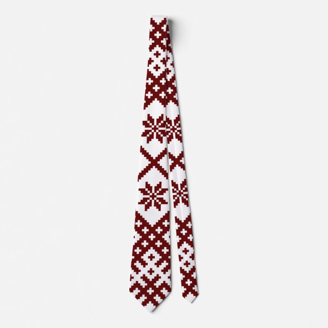 Cravate Lielvarde Belt Motif Symboles Nordique Star (Devant)