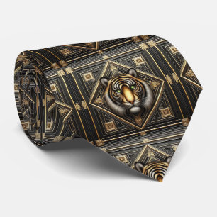 Cravate Lien Tigre Féroce Mode Masculine pour Hommes