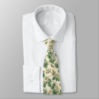 Cravate Light Green Porcelain Floral Wedding Groomsmen 