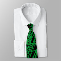 Lignes Abstraites - Vert herbe sur noir