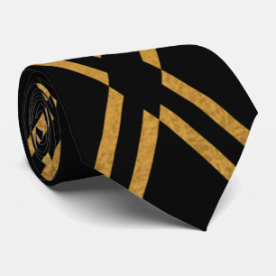Cravate Lignes d'intersection en or noir exclusif Luxe