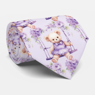 Cravate Lilac Purple Teddy Bear