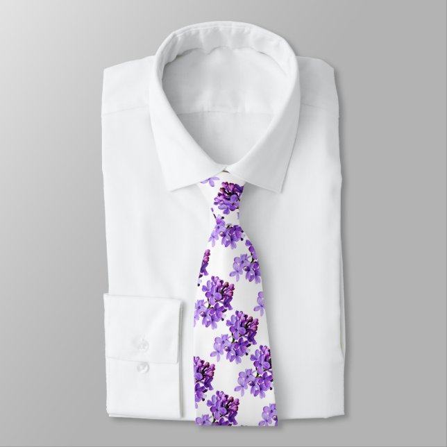 Cravate Lilacs pourpres (Attaché)