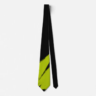 Cravate Lime Brush Modern Black Background