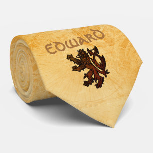 Cravate Lion rampant héraldique personnalisé