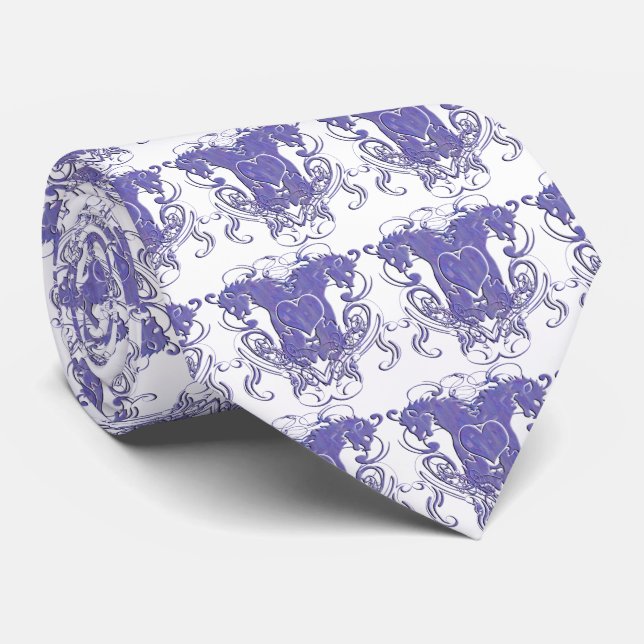 Cravate Lion Rampant Renaissance Mariage (Roulé)