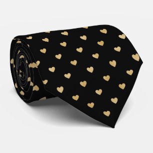 Cravate Little Golden Parties scintillant Hearts Motif