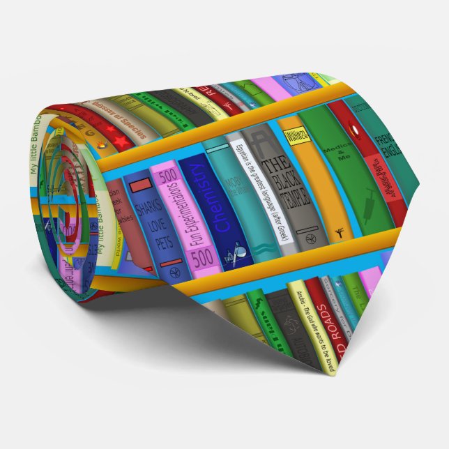 Cravate Livres sur les étagères Thunder_Cove (Roulé)
