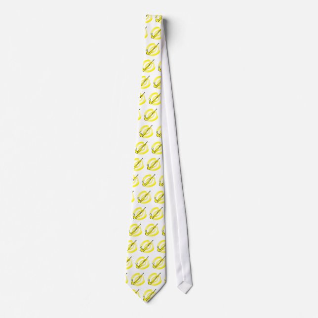 Cravate Logo de jaune d'hockey de champ (Devant)