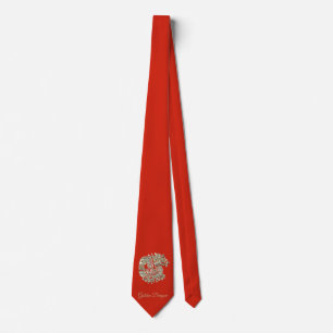 Cravate Logo Golden Dragon Ajouter un nom Texte ou Monogra