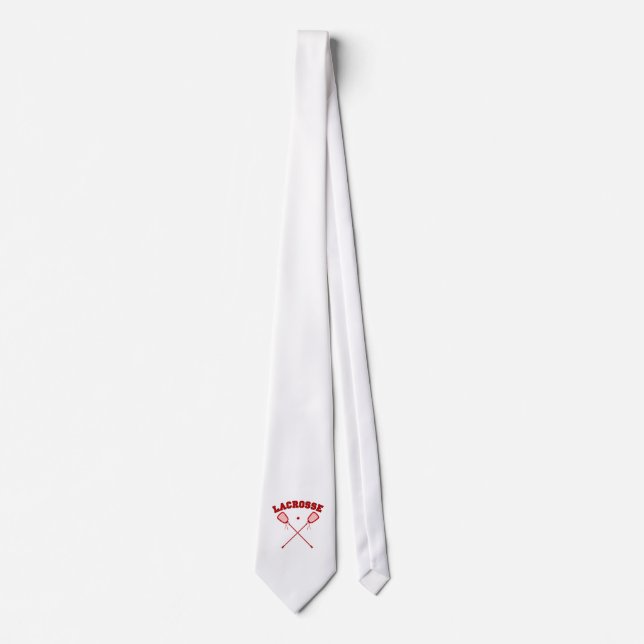 Cravate Logo rouge de lacrosse (Devant)