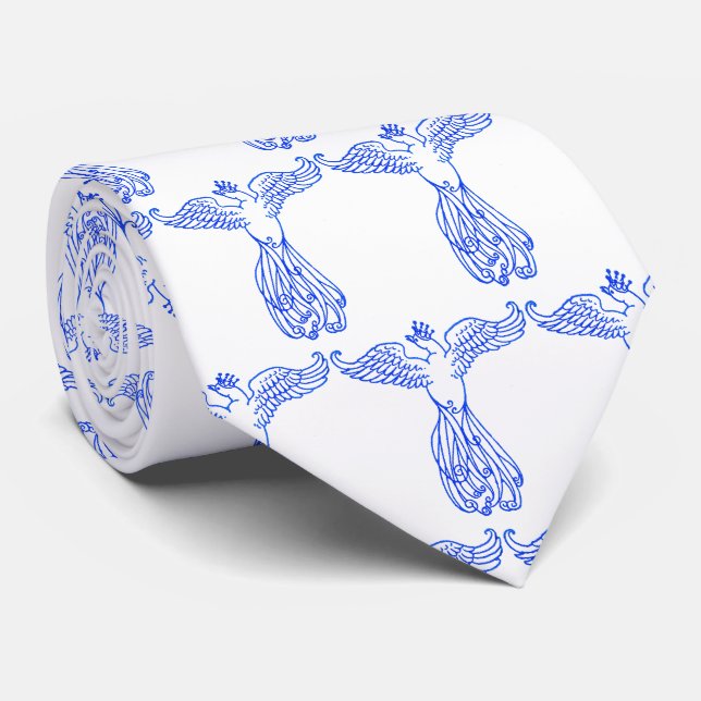 Cravate L'oiseau bleu (Roulé)