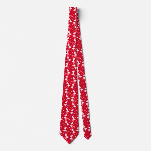 Cravate Love Hearts Doddles, Red, Neck Tie (Devant)