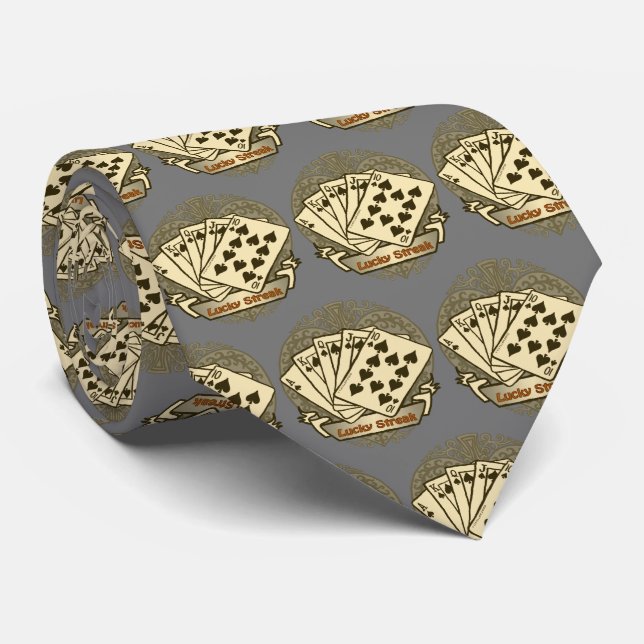 Cravate Lucky Poker Player Tie (Roulé)
