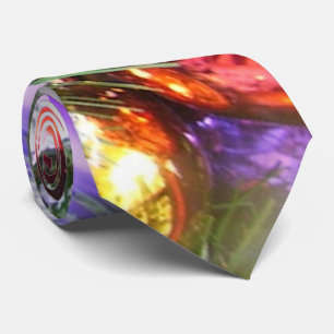 Cravate - lueur de Noël et neige de Faux