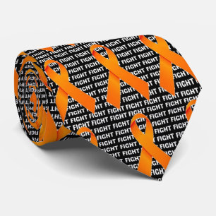 Cravate Lutter contre le cancer du rein Orange Ribbon