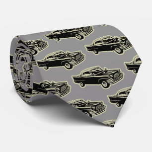 Cravate Luxe Elegant Moderne Voiture Noir Or
