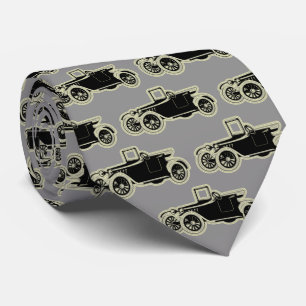 Cravate Luxe Elegant Moderne Voiture Noir Or