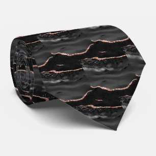 Cravate Luxueux Faux Glitter Rose Gold Soie Artificielle N