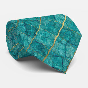 Cravate Luxueux Lien de Pierre   Marbre Turquoise, Sarcell