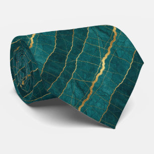 Cravate Luxueux Lien de Pierre Marbre Turquoise, Sarcell