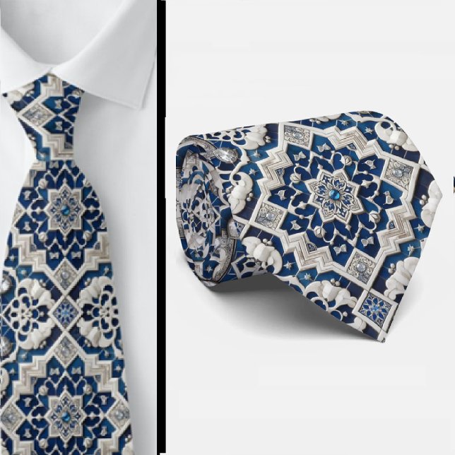 Cravate Luxury Statement Moroccan Diamond Neck Tie (Créateur téléchargé)
