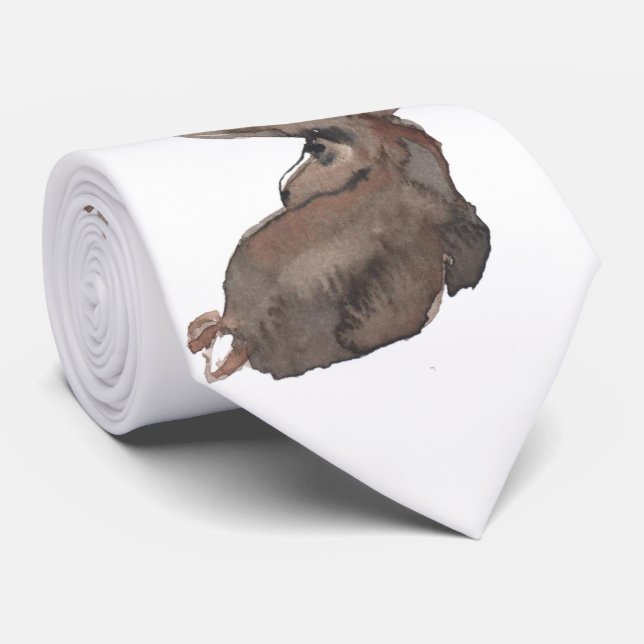 Cravate M. Moose Has un oeil sur vous (Roulé)