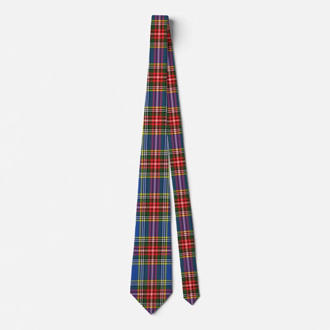 Cravate MacBeth Tartan moderne Plaid écossais coloré (Devant)