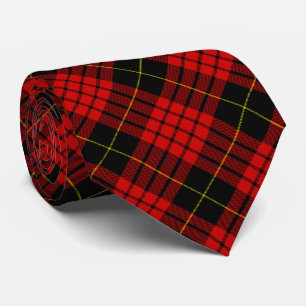Cravate MacQueen Tartan Red and Black Plaid