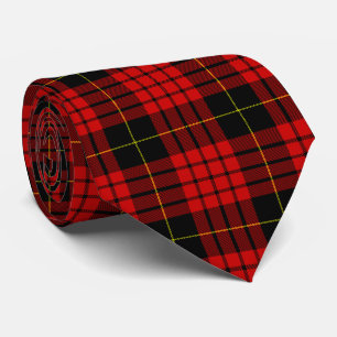 Cravate MacQueen Tartan rouge et noir plaid