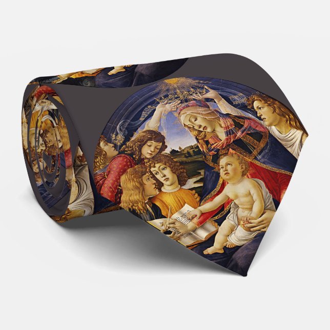 Cravate Madonna du Magnificat par Botticelli (Roulé)