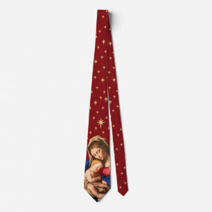 Cravate Madonna & Enfant Noël Cadeaux Prêtres Pasteurs