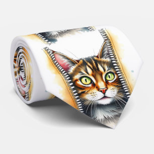 Cravate Magnifique Aquarelle Populaire Collection de chats