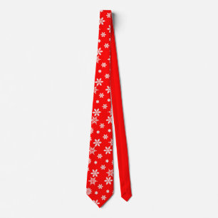 Cravate Magnifique motif de flocon de neige de Noël