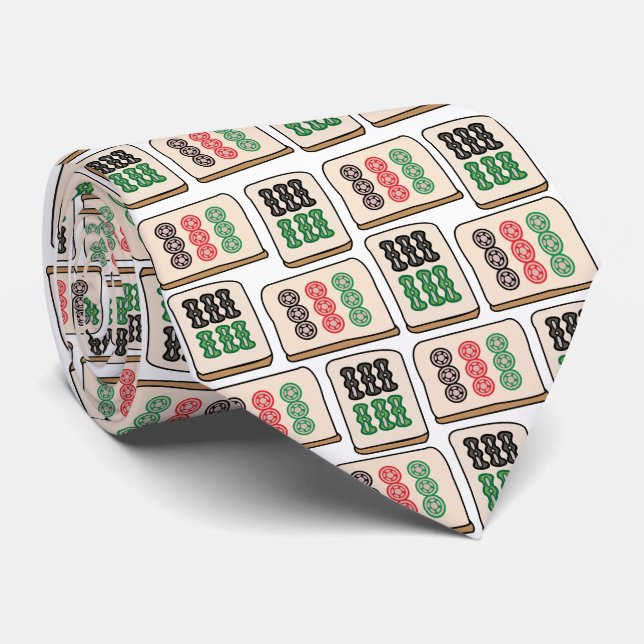 Cravate Mahjong Tiles Luck Strategy Joueurs (Roulé)