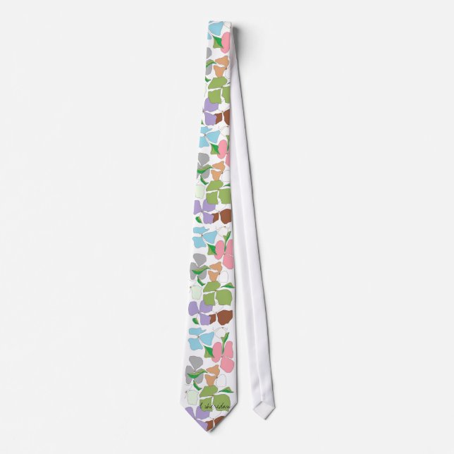 Cravate maigre de fleurs (Devant)