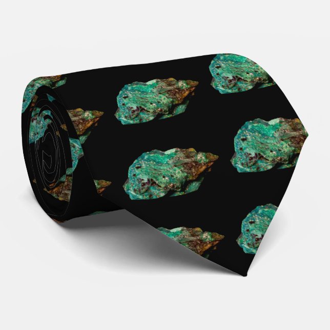 Cravate Malachite Green Mineral Rock Photographie de la na (Roulé)