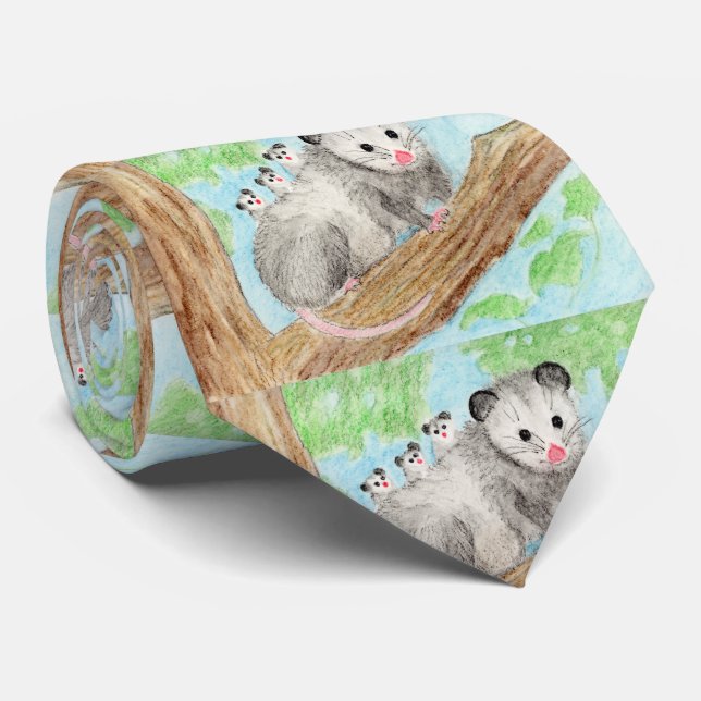 Cravate Maman d'Opossum (Roulé)